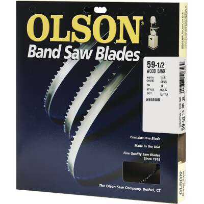 Olson 59-1/2 In. x 1/8 In. 14 TPI Hook Wood Cutting Band Saw Blade